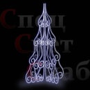 Световая Уличная Ёлка "Завитки" 3 м Четырехгранная Белая