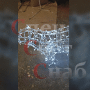 Световая уличная фигура  "Умка" Медведь Белый 0.5х0.8м