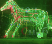 Уличная световая фигура 3D "Радужный Конь" 2х2.6м